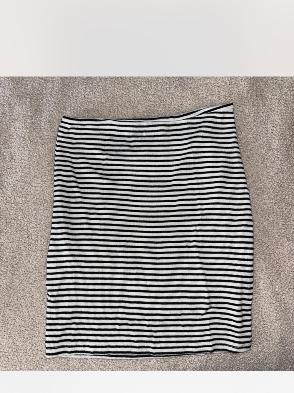 Audrey 3+1 Black & White Striped Pencil Skirt